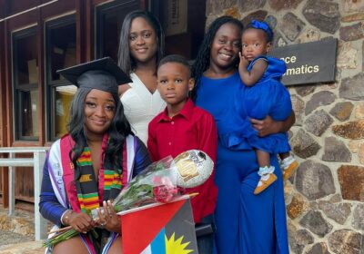 Adina Browne celebrates commencement with family.